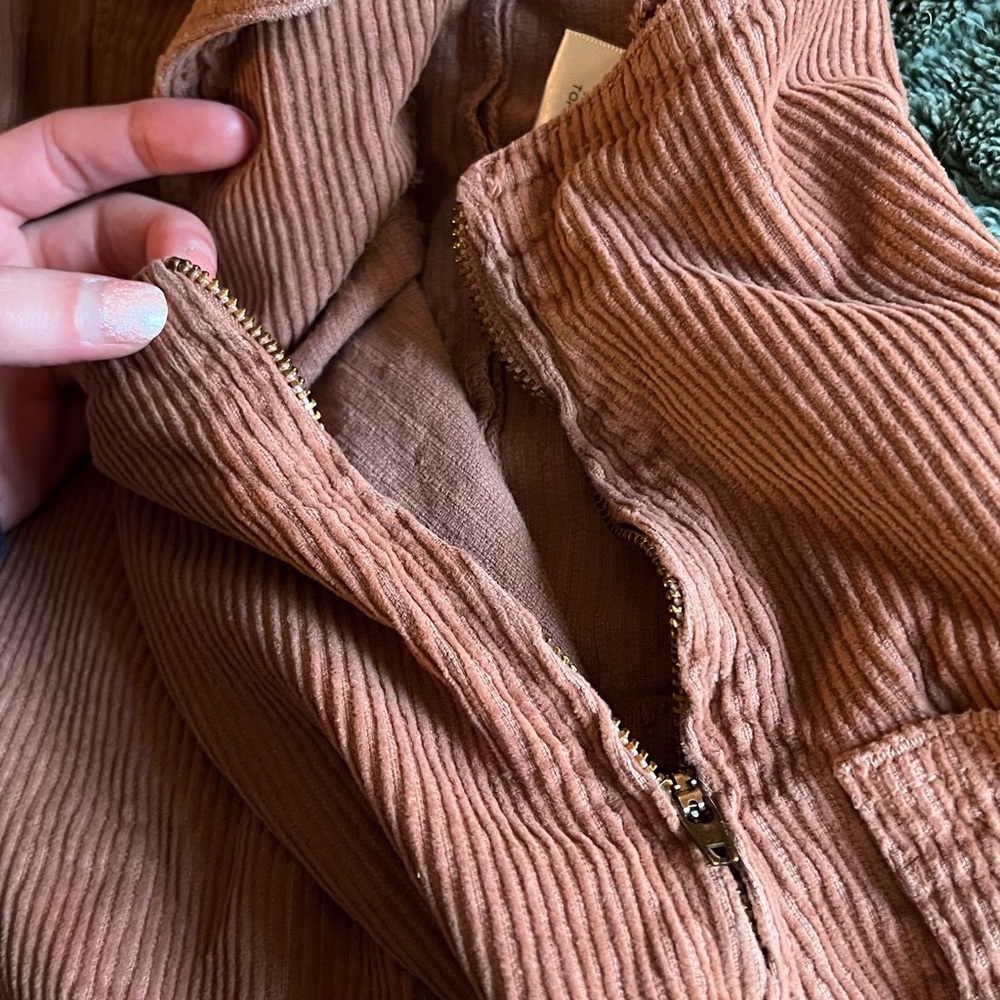 Reformation Lane Jumper corduroy mini Overall Dress size 4 - Picture 8 of 8